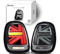 VLAND Fanale posteriore Montaggio Adatto per BMW Mini Cooper F55 F56 Hatch F57 convertible 2014-2021,Nero Fumoso