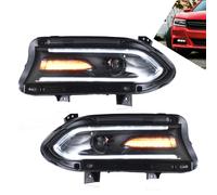 VLAND LED Fari Fanali Fanale Per Dodge Charger 2015 2016 2018 2020 Doppio raggio