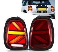 VLAND Luci Posteriori Montaggio Adatto per BMW Mini Cooper F55 F56 convertible 2014-2017,nero rosso