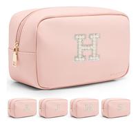 Vlando Borsa per il trucco personalizzata per le donne piccola borsa per pennelli da trucco idea regalo di compleanno per sua mamma borsa da toilette per le donne H