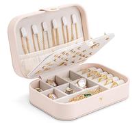 VLANDO Portagioie da viaggio, piccolo portagioie con stile, organizer per gioielli da viaggio, ideale come regalo per donne e ragazze, regalo festa della mamma