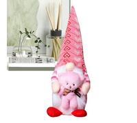 Vlanetine's Day Decoration, signor e Mrs. San Valentino, Bambola riempita di rosa, decorazione senza volto, decorazione romantica da tavola. Graziosa bambola di peluche per fidanzate e donne