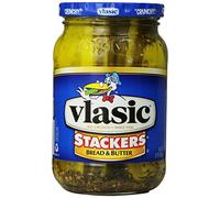 Vlasic Stackers - Confezione da 3 barattoli in vetro per pane e burro, 453 ml