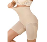 Vlazom Guaina Contenitiva Donna Vita Alta Pancia Piatta Intimo Modellante Snellente Senza Cuciture Anti-Frizione，Beige，3XL