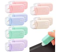 Vlecexs 12 Pezzi Colla a Nastro, Colla Roller Biadesivo, Colla Roller Biadesiva Nastro Rotolo Adesivo per Scrapbooking, Foto, Album, Fotografici, Creazione di Biglietti, Scuola e Ufficio, 6mm x 6m