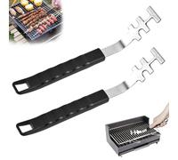 Vlecexs 2 Pezzi Barbecue Utensili Sollevatori Multifunzione Grill In Acciaio Inossidabile Resistente al Calore Protezione Antiscivolo Accessori Per Grigliate Universali Accessori Barbecue All'aperto