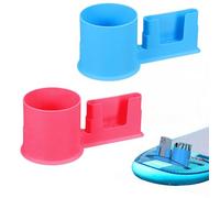 Vlecexs 2 Pezzi Porta SUP Portabevande Tavola da Surf Bevande Kayak 2 in 1 Supporto Coppe Telefoni Cellulari Portabevande Multifunzione Sup Kayak Surf Pannello Canoeboard Blu+Rosa