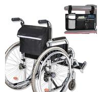 Vlecexs Borsa per Sedia a Rotelle, 2 Pezzi Zaino per Sedia a Rotelle Impermeabile, Borsa di Stoccaggio per Bracciolo per Sedia a Rotelle per Sedie a Rotelle Scooter e Camminatori