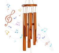 Vlecexs Campanelli a Vento Bambù, 33cm Scacciapensieri da Appendere Bamboo, Campanello Eolico in Bambù, Bamboo Wind Chime, Scacciapensieri da Esterno Bambu per Giardino Cortile Decorazione della Casa