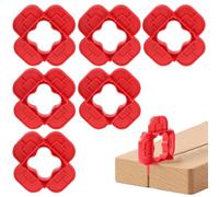 Vlecexs Distanziatore per Tavole di Decking, 6 Pezzi Distanziatore per Decking con 4 Spessori, Strumento di Spaccatura Preciso per Prato Garage Giardino Cortile Cantina Balcone Parco Capannone, Rosso