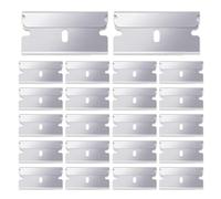 Vlecexs Lame di Ricambio per Raschietto, 100 Pezzi Lame a in Acciaio Inox, Compatibili con la Maggior Parte dei Raschietti per Pulizia Professionale, Fai da Te e Casa