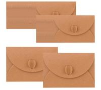 Vlecexs Lettere Buste 50 Pezzi Carta Kraft Busta Cartolina con Chiusura a Cuore Lettere D'Amore Fai da Te Biglietti Regalo Inviti a Nozze Biglietti di Ringraziamento Romantico Vintage 17,5 X 11 Cm