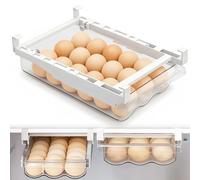 Vlecexs Portauova Frigorifero Uova, Porta Uove da Frigo, Cassetti per Frigorifero, Portauovo Estraibile per Frigorifer, Contenitori per Uova a Cassetto, Frigorifer Cassetti Porta Fino a 21 Uove