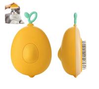 Vlecexs Spazzola per Peli di Gatto, Spazzola Autopulente per Peli di Animali Domestici a Forma di Limone, Pettine Massaggiante per Peli-di Gatti e Cani