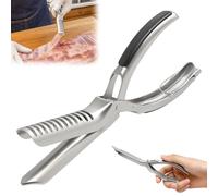 Vlecexs Strumento per la Rimozione Della Membrana Delle Costole, Strumento per la Preparazione Delle Costole in Acciaio Inossidabile, Accessori per Griglia per Cucina, Barbecue, Griglia, Campeggio