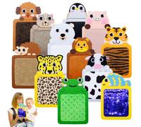 Vlecexs Tappeto Sensoriale Bambini, 12 Pezzi Tappetini Sensoriali per Bambini Autistici, Pannelli Tattili per Bambino Autistici, Piastrelle Tappetino per Animali Educativi Articolo per Bambino Autismo