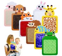 Vlecexs Tappeto Sensoriale Bambini, 8 Pezzi Tappetini Sensoriali per Bambini Autistici, Pannelli Tattili per Bambino Autistici, Piastrelle Tappetino per Animali Educativi, Articolo per Bambino Autismo