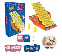 Vlecexs Tilt n Shout Gioco Frenetico per Feste In Famiglia Con 150 Categorie Uniche Game Quiz Interattivo Duello Card Timer Interattivo Marmorizzato Bambini Adulti Casa Scuola Festa Notte di Gioco