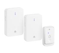 Vlectro Campanello Senza Fili - Campanello Wireless Extra Forte Bianco con 2 Ricevitores - Campanello Anziani Facile da Installare, Lungo Raggio, Volume Regolabile - (Bianco, 2 Ricevitores)