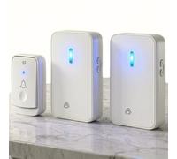 Vlectro Campanello Wireless Extra Forte, Bianco, 2 Ricevitori