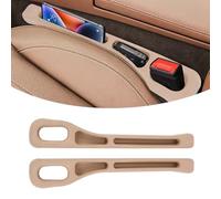 VLEDARLING 2 Pezzi Car Seat Gap Organizer per Lato Sedile Auto, Tasca Della Console Del Sedile Anteriore, Organizzatori di riempimento Fessure Auto, Organizer per seggiolino auto (Beige)