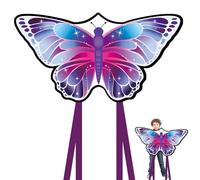 VLEDARLING Aquilone Farfalla per Bambini e Adulti,Aquiloni Farfalla,Aquilone Butterfly,Stringa Aquilone 100m,Aquiloni Colorati Facili da Far Volare,Aquiloni a Linea Singola per Bambini dai 3Anni in su