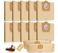 Vleuexe 12 sacchetti per aspirapolvere,compatibili con l’aspirapolvere multiuso Sacchetti Filtro di Carta 6.959-130.0 Aspirapolvere Ricambi di Accessorio Polvere Sacchetti per Kärcher WD3 MV3,A 2200