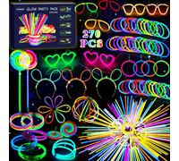Vleuexe 270 Pezzi Braccialetti Luminosi Fluorescenti,starlight Bastoncini Luminosi Glow Stick Gadget Carnevale,bracciali luminosi fluorescenti per Fluo Party Matrimonio Compleanni Capodanno Halloween