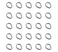 VlHpnpe 25 anelli divisi in acciaio inossidabile a forma di pera anelli da pesca solidi connettori per pesca d'acqua dolce in acqua salata per lenza assistita gancio esche collegare