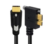 VlHpnpe Cavo interfaccia del Pannello, Micro3.0male Left | Estremità USB B da tipo C a 5 pin, dati da 1 M con montaggio a vite per l ' uso nel layout ' apparecchiatura