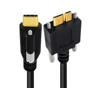 VlHpnpe Cavo interfaccia del Pannello, Micro3.0male strai | Estremità USB B da tipo C a 5 pin, dati da 1 M con montaggio a vite per l ' uso nel layout ' apparecchiatura