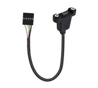 VlHpnpe Cavo prolunga per porta anteriore interna, With ears | Adattatore da 9 pin da femmina a scheda madre tipo C, cavo USB 2.0 da 20 cm per custodie