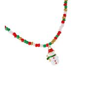 VlHpnpe Collana con ciondolo a forma di fiocco di neve e ciondoli, accessorio natalizio con perline per lo scambio di vacanze, One Size, come descritto, come descritto