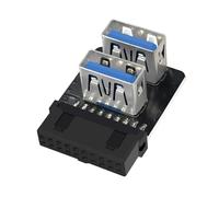 VlHpnpe Efficiente adattatore flessibile da 19 pin a doppia femmina USB3.0 per trasferimento rapido e connessione multipla di periferiche