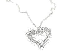 VlHpnpe Gancio per l ' orecchio/collana in lega leggera con centopiedi e motivi a cuore per pelli sensibili Gioielli confortevoli e a lunga tenuta Collana con gancio per l ' orecchio a cuore gotico