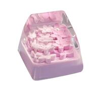 VlHpnpe Handicraftsman Keycaps Fiore nero semitrasparente Alta resistenza all'usura Accessori cambiamento meccanico Facile installazione Alta Coruscation Meccanico Keycaps