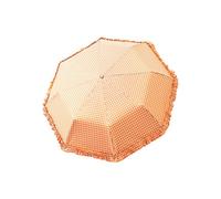VlHpnpe Ombrello in pizzo a quadretti con parasole dal design pieghevole e ombrello antipioggia per uso quotidiano e in viaggio