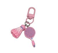 VlHpnpe Portachiavi motivazionale sportivo colorato design badminton leggero resina mestiere multiuso borsa fascino per uso quotidiano portachiavi in resina leggera, A, Taglia unica
