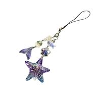 VlHpnpe Sirene Acrilico Telefono Fascino Portachiavi Cinghia Per Borse Chiavi Elegante Decorazione Donna Sirene Cinghia Del Telefono, Corda per appenderla, Taglia unica