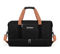 Vllcsla Borsoni da Palestra con Scarpe Scompartimento, Tasca Bagnata, 32,2 L Borsone Weekender Tela, Borsa da Viaggio Unisex Borsone Palestra Sportiva, Sport Holdall, Idrorepellente, Nero
