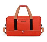 Vllcsla Borsoni da Palestra con Scarpe Scompartimento, Tasca Bagnata, 32,2 L Borsone Weekender Tela, Borsa da Viaggio Unisex Borsone Palestra Sportiva, Sport Holdall, Idrorepellente, Arancia