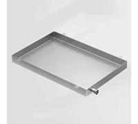 Vllentin Vaschetta Condensa Condizionatore con Fori di Drenaggio,Bacinella di Raccolta Condensa in Acciaio Inox,Vaschetta di Scarico Universale AC,per unità Interna/Esterna Condizionatore