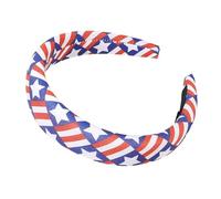 Vllold Cerchietto per capelli patriottico per 4 luglio, decorazione colorata per giorno della commemorazione, accessorio per capelli morbido per yoga, allenamento, lavori domestici