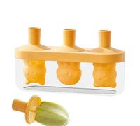 Vllold Vassoio per - Stampi per in silicone a 3 cavità con bastoncini, strumenti speciali gadget per bambini e bambini, frutta calda giornata di frutta, campeggio