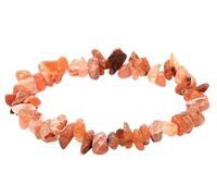 VLNET ® | Bracciale elastico con pietra naturale avventurina arancione | Proprietà: aiuta a superare le insicurezze e a stimolare il pensiero positivo | tg unica misura regolabile | unisex