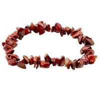 VLNET ® | Bracciale elastico con pietra naturale diaspro rosso | Proprietà: proprietà purificanti, disintossicanti,aiuta a ritrovare l'equilibrio e il radicamento | tg unica misura regolabile | unisex