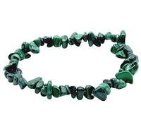 VLNET ® | Bracciale elastico con pietra naturale malachite | Proprietà: sblocco e rimozione delle emozioni represse | tg unica misura regolabile | unisex