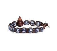 VLNET® | Bracciale Tamashii Mani Stones con pietre naturali | 8 mm | incise con polvere d’Argento