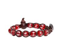 VLNET® | Bracciale Tamashii Mani Stones | pietre naturali incise con polvere d’Argento | agata rosso passione
