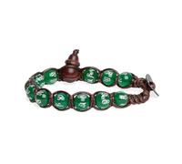 VLNET® | Bracciale Tamashii Mani Stones | pietre naturali incise con polvere d’Argento | agata verde